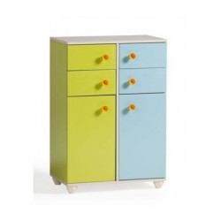 COMMODE  SPLIT BLUE GREEN