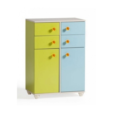 COMMODE  SPLIT BLUE GREEN