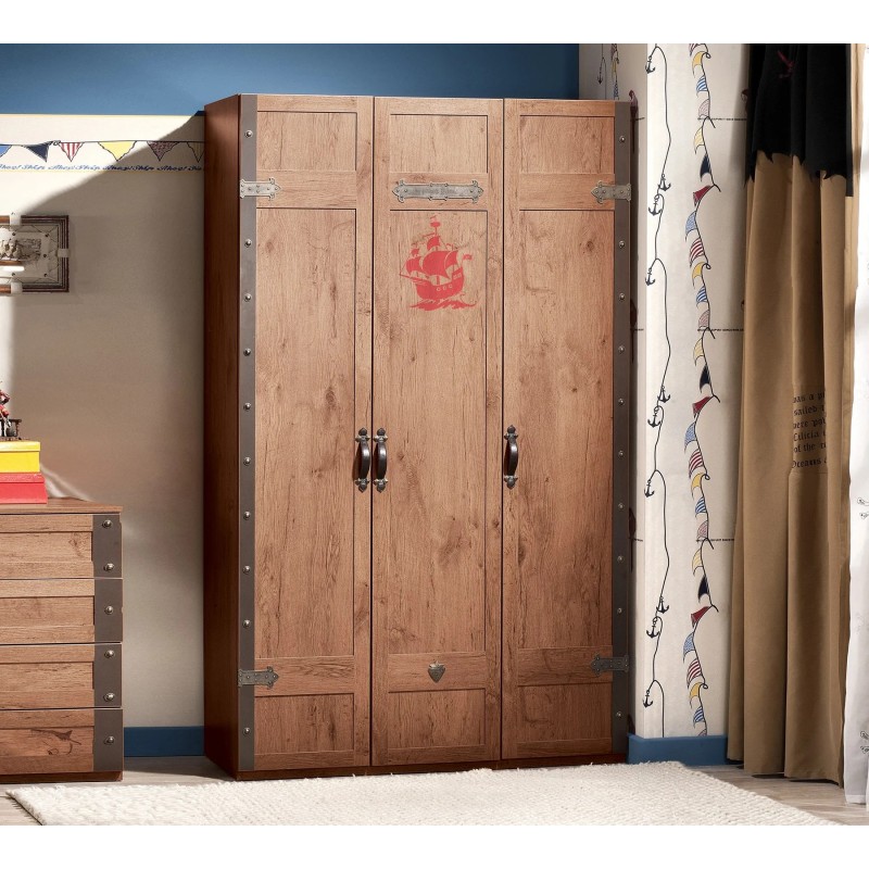 ARMOIRE 3 PORTES BLACK PIRATE