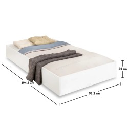 LIT TIROIR (90*190)  WHITE