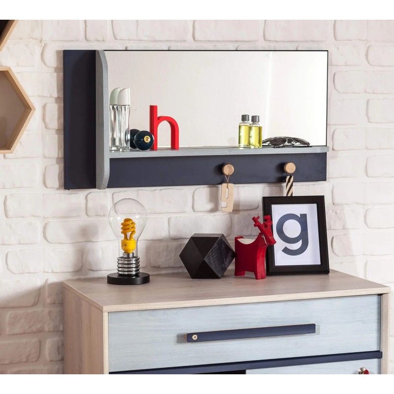 MIROIR AVEC ETAGERE  TRIO